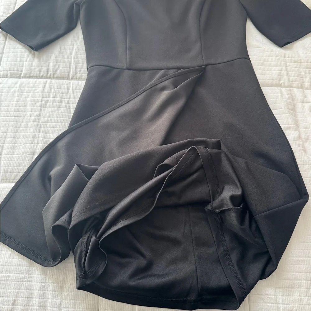 Lulus black half sleeve winter chic dress size M - Picture 3 of 9